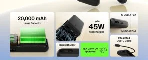 Фото: Батарея універсальна Belkin UltraCharge with Integrated Cable and Display 20000mAh 45W Black (BPB030hqBK) № 16 | KTC