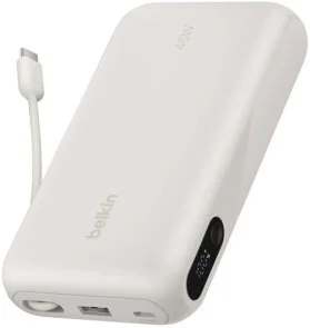 Фото: Батарея універсальна Belkin UltraCharge with Integrated Cable and Display 20000mAh 45W Sand (BPB030hqSA) № 2 | KTC
