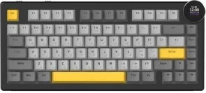 Фото: Клавіатура Ajazz AK820 V2 White Peach Switch WL/BT/USB Black/Grey/Yellow (AK820-V2-WP-BGY) № 2 | KTC
