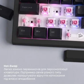Фото: Клавіатура Ajazz AK690 Peach Mist Switch Black (AK690-PM-B) № 10 | KTC