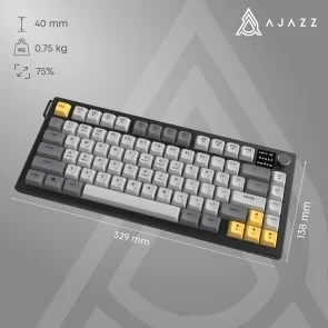 Фото: Клавіатура Ajazz AF82 WL/BT/USB White/Blue (AF82-BW) № 14 | KTC
