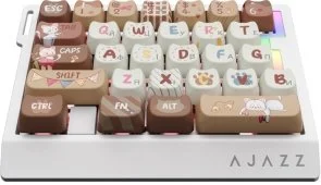 Фото: Клавіатура Ajazz AK029 Meow Magnetic Switch USB Beige (AK029-M-Y) № 3 | KTC