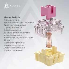 Фото: Клавіатура Ajazz AK029 Meow Magnetic Switch USB Beige (AK029-M-Y) № 12 | KTC
