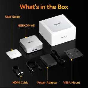 Фото: Персональний комп'ютер GEEKOM A8 (GMA8R98945HS-321T-EU) - AMD Ryzen 9 8945HS / 32 ГБ / PCI-E SSD 1 ТБ / AMD / Radeon Graphics, UMA / 120 Вт № 7 | KTC