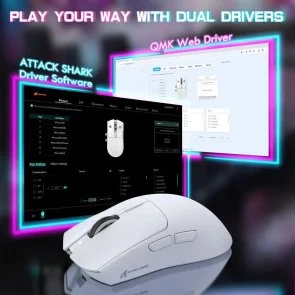 Фото: Миша Attack Shark X1 White (X1W_AS) № 10 | KTC