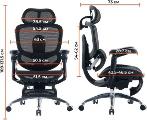 Фото: Крісло SIHOO C300 Pro V2 with footrest Black (C300-PRO-V2-B101-JT) № 20 | KTC
