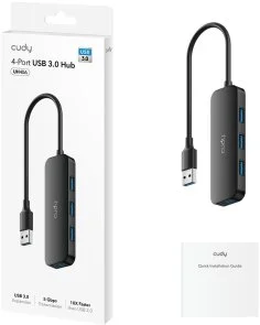 Фото: USB-хаб Cudy UH40A Black № 3 | KTC
