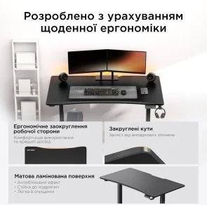 Фото: Стіл комп’ютерний Anda Seat Xtreme 180 Black (AD-D-DD2-1800-04-B) № 13 | KTC