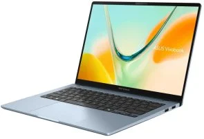 Фото: Ноутбук ASUS Vivobook S14 S5408QA-TM263W Light Blue - 14" IPS 60 Гц / Snapdragon X1 / X1-26-101 / DDR5 8 ГБ / PCI-E SSD 512 ГБ / Adreno GPU № 2 | KTC