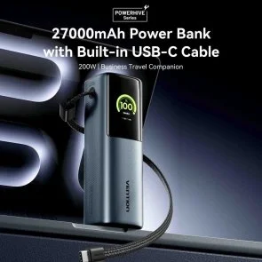 Фото: Батарея універсальна Vention FKGI0 27000mAh 200W Silver Built-in USB-C № 7 | KTC