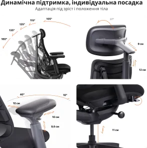 Фото: Крісло LiberNovo Omni SE Obsidian 48cm (CP-GW-1000075-00-03) № 15 | KTC