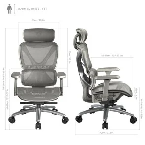 Фото: Крісло TX3 XTC Mesh Grey (TEGC-3054104.41) № 8 | KTC