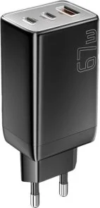 Фото: Зарядний пристрій Essager Ranges GaN 67W Black (ECT67W-LJB01-Z) № 5 | KTC
