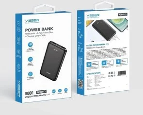 Фото: Батарея універсальна Veger W1065 10000mAh 10W Black (6970453554129) № 5 | KTC