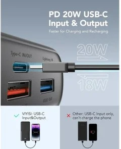 Фото: Батарея універсальна VIYISI G3015 30000mAh 22.5W Black (1186336) № 9 | KTC