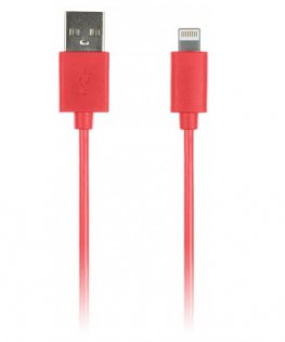 Кабель USB Kit AM / Lightning 1 м червоний загальний вигляд