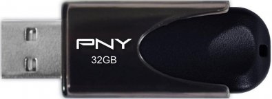 Флешка USB PNY Attache 4 32 ГБ (FD32GATT4-EF) чорна