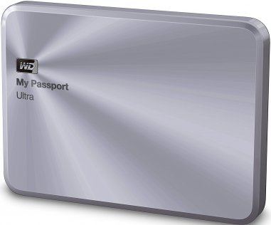 Зовнішній жорсткий диск Western Digital My Passport Ultra Metal Edition 2 ТБ сріблястий