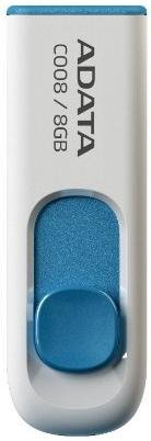 Флешка USB A-Data C008 8 ГБ (AC008-8G-RWE) біла