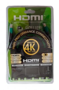 Кабель PowerPlant HDMI / HDMI 1.5 м чорний/зелений