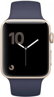 Смарт годинник Apple Watch Series 2 42mm Gold Aluminum Case with Midnight Blue Sport Band (MQ152)