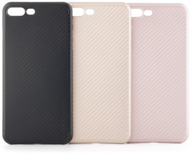 Чохол-накладка X-Level для iPhone 7 Plus - Carbonfiber 2 Series, Rose Gold
