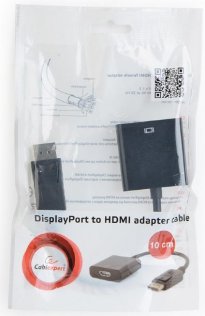 Перехідник Cablexpert DP to HDMI Black (A-DPM-HDMIF-03)