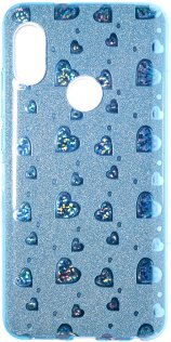for Xiaomi redmi Note 5 Pro - Glitter Heart series Superslim Blue