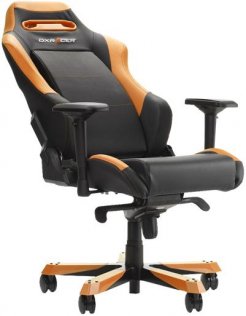 Крісло ігрове DXRacer Iron OH/IS11/NO, PU шкіра, Al основа, Black/Orange