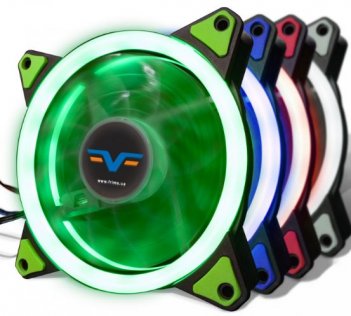 Вентилятор для корпуса Frime Iris LED Fan Single Ring Green (FLF-HB120GSR)