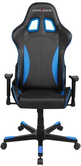 Крісло ігрове DXRacer Formula OH/FE57/NB Vinil+PU шкіра, Al основа, Black/Blue
