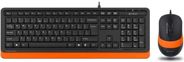 Комплект клавіатура+миша A4tech F1010 Orange