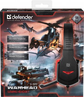Гарнітура Defender Warhead G-320 Black/Red (64033)