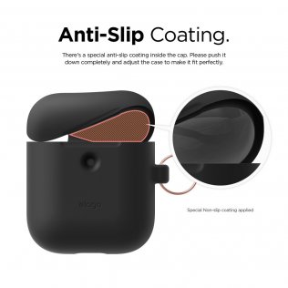 Чохол Elago for Airpods - A2 Hang Black with Wireless Charging (EAP2SC-HANG-BK)
