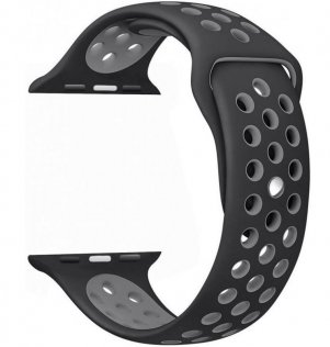Ремінець HiC Nike Silicone Case for Apple Watch 38/40mm Black/Dark Grey (EW - 1)
