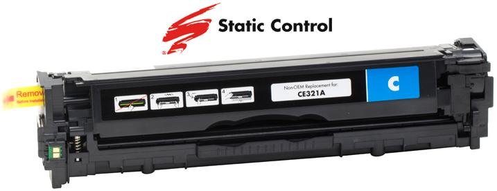 Совместимый картридж Static Control HP CLJP CE321A (128A) Cyan (002-01-VE321A)