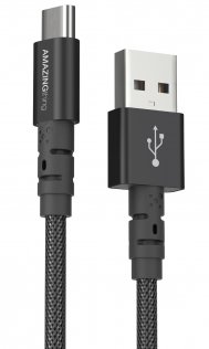 Кабель AMAZINGthing Max Plus 3.2A AM / Micro USB 2.1m Black (MIPMP002MBK)