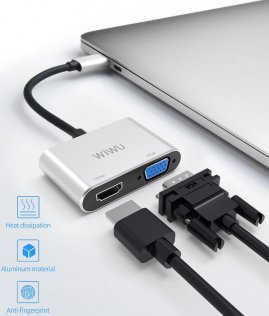 Адаптер WIWU Apollo USB-C Hub A20VH Lite Silver