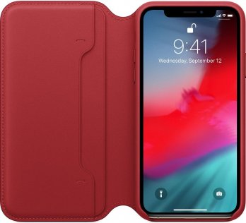 Чохол Apple for iPhone Xs - Leather Folio PRODUCT RED (MRWX2)