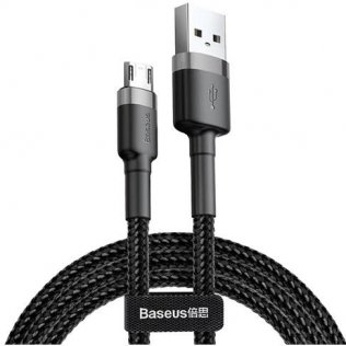 Кабель Baseus Cafule AM / Micro USB 0.5m Gray/Black (CAMKLF-AG1)