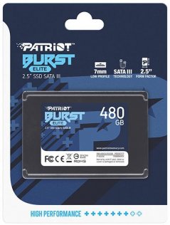 Твердотільний накопичувач Patriot Burst Elite SATA III 480GB (PBE480GS25SSDR)