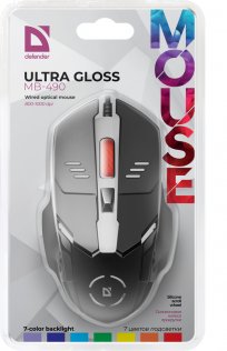  Миша Defender Ultra Gloss MB-490 Black (52490)
