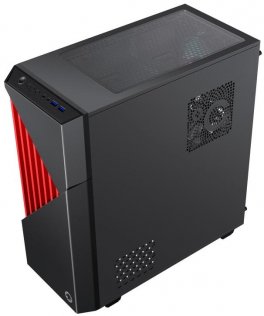 Корпус Gamemax Contac COC BG Black/Red with window (Contac COC BR)