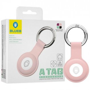 Чохол Blueo for AirTag - Antilost Liquid Silicone Protector Case Pink