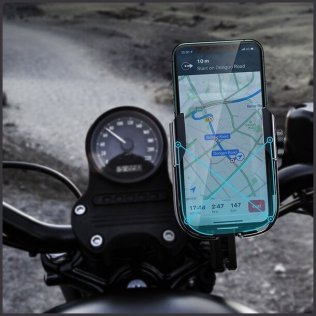 Тримач велосипедний для смартфону Baseus Armor Motorcycle Holder Black (SUKJA-01)