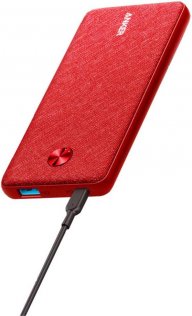 Батарея універсальна Anker PowerCore Slim 10000mAh PD Fabric Red (A1231H91)