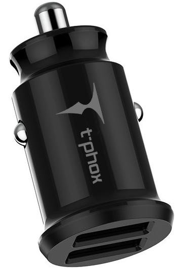 Зарядний пристрій T-PHOX Charger Set 2.4A Dual with Type-C cable 1.2m Black (T-S09 SET T B)