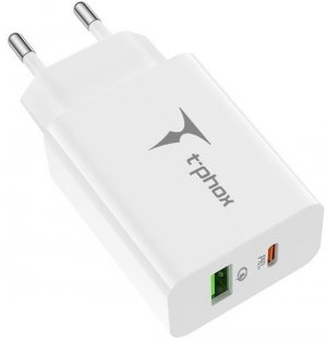Зарядний пристрій T-PHOX Speedy 2xUSB 20W White (Speedy 20W PD+USB)