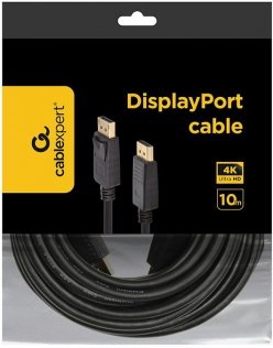 Кабель Cablexpert v1.2 DP / DP 10m Black (CC-DP2-10M)