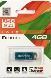  Флешка USB Mibrand Chameleon 4GB Light Blue (MI2.0/CH4U6LU)